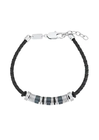 s.Oliver - Armschmuck schwarz/grau/silber - Gr. - 23