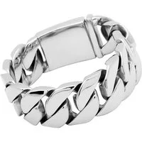 Unique Edelstahlarmband Massives Armband silber aus Edelstahl B5167