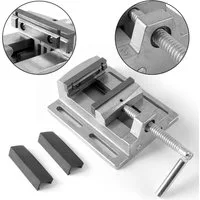 STAHLWERK Schraubzwinge Schraubstock Maschinenschraubstock Parallelschraubstock aus Aluminium, (1 St)
