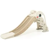 Baby Vivo Indoor-Rutsche Kinderrutsche / Rutsche Gartenrutsche - Delfin in Kaffee/Braun