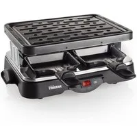 Tristar Raclette Tristar Raclette Grill/ Tischgrill für bis zu 4 Personen – mit Ein-/ A, 4 Pfännchen - Grillplatte