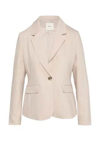 s.Oliver BLACK LABEL - Slim-Fit-Blazer aus Baumwollmix pink - Gr. - 36