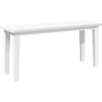 vidaXL Essbank Bank 90 cm Weiß Massivholz Gummibaum