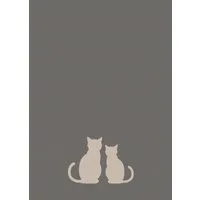 ROSS Geschirrtuch, Katzenduett, Katzen, grau