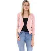 malito more than fashion Jackenblazer malito Damen Blazer ohne Kragen, Sakko im Basic Look, Kurzjacke mit Sweatblazer im Basic-Look