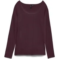 Vero Moda Langarmshirt VMMAXI MY LS SOFT UNECK NOOS Baumwollmischung, slim fit