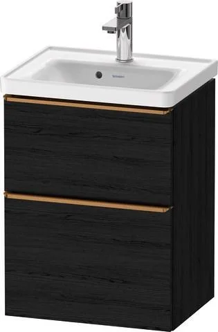 Duravit D-Neo Waschtischunterbau wandhängend Eiche Schwarz Matt 484x372x625 mm - DE4350004160000 DE4350004160000
