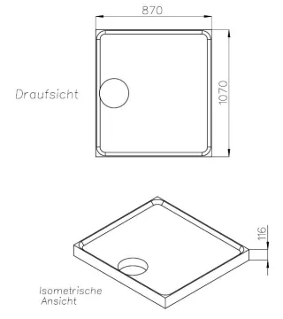 Neuesbad Wannenträger für Kaldewei Superplan Zero SF 90x110x2 SD 25855 SF