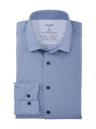 OLYMP - Businesshemd: Modern Fit blau - Gr. - 39