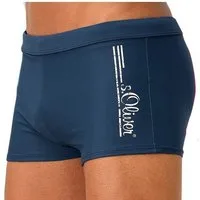 s.Oliver Boxer-Badehose mit Logoschriftzug im coolen Used-Look