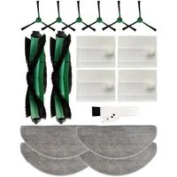 VERCO Reinigungsbürsten-Set Reinigungskit für iRobot, Roomba Combo Essential Y0112, Y011240, Y0110, Y01040, Y014020, (17-tlg), Ersatz Teile Set Wartungskit Filter Seitenbürste Zubehör Bürste