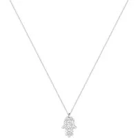 Elli Kette mit Anhänger Schmuck Geschenk Silber 925 Hamsa Hand, mit Glasstein