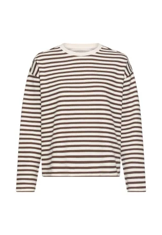 camel active - Sweatshirt aus einem Baumwollmix brown stripes - Gr. - L