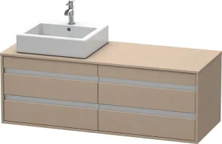 Duravit Ketho Konsolenwaschtischunterbau wandhängend Leinen Matt 1400x550x496 mm - KT6657L7575 KT6657L7575