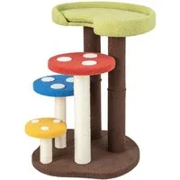 COSTWAY Kratzbaum, mehrschichtige Katzenmöbel, mit abnehmbarer Matte