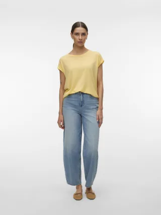 VERO MODA - VMAVA PLAIN SS TOP JRS NOOS Golden Haze - Gr. - M