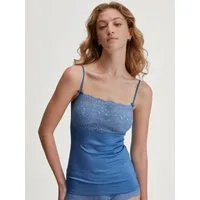 CALIDA Spaghettitop Sensual Secrets semitransparente Spitze, Viskose-Mix, Single Jersey, elastisch, weich