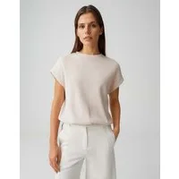 OPUS Sweatshirt Ginte aus Sweatware mit Rippstruktur natürlicher Griff, Casual – ideal für Alltag und moderne Looks