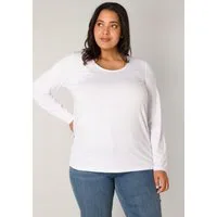 Base Level Curvy Langarmshirt mit Rundhalsausschnitt