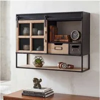 MCW Wandregal MCW-Q79, Dekorativer Shabby-Stil mit Used-Effekten