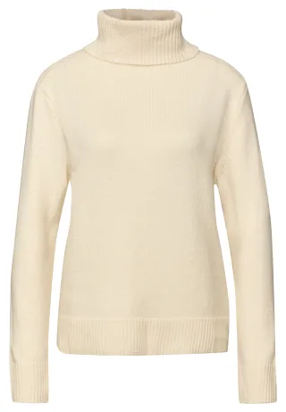 Street One - Softer Rollkragenpullover soft beige - Gr. - 40