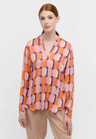 ETERNA - Bluse Viskose Langarm mandarine - Gr. - 44/Langarm