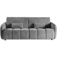 Beautysofa Schlafsofa Carla mit Schlaffunktion & Bettkasten, 3-Sitzer Couch mit Klick-Klack Funktion, Liegefläche 198x118 cm