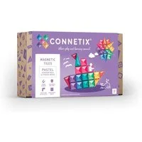 Connetix Pastel Starter Pack verstärkte Magnete pädagogisches Lernspiel Magnetspielbausteine, (Open Play, 64 Teile), ab 3 Jahren