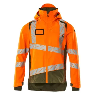 MASCOT Herren Hard Shell Jacke ACCELERATE SAFE Hi-vis Orange / Moosgrün L - 19301-231-1433-L