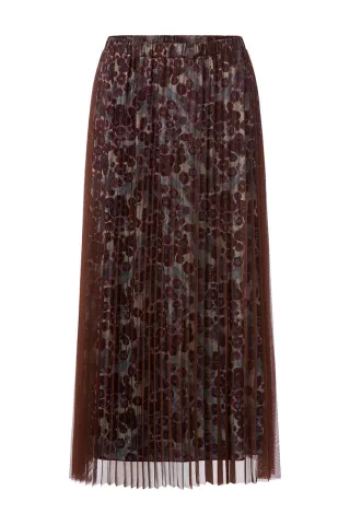 Rich & Royal - Tulle Plisse Skirt chocolate torte - Gr. - 34