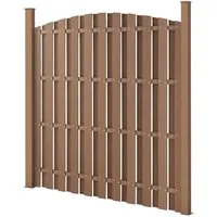 neu.holz Gartenzaun, »Siero« Lamellenzaun Rund WPC Sichtschutz 180x(165-180)cm Braun
