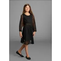Bruno Banani Jerseykleid Meshkleid mit transparenten Ärmeln für festliche Anlässe Für TEENS. Shirtkleid mit Chiffon