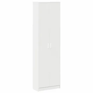 vidaXL Kleiderschrank, Weiß, Holz, Strukturbuche, 4 Fächer, Rechteckig, 55x189x25 cm, Schlafzimmer, Kleiderschränke