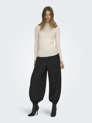 JDY - JDYFRANSISKA L/S HI-NCK TOP JR NOOS Whitecap Gray - Gr. - S