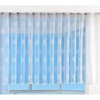 Gardinenbox Bogenstore (1 St), Kräuselband, transparent, Jacquard, Jacquard Barock Blumenmuster Universalband 13142