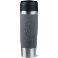 Emsa Thermobecher Travel Mug Classic, mit 360°-Trinköffnung, auslaufsicher, rutschfest, Edelstahl, Kunststoff, Silikon, 4h heiß, 8h kalt - 360 ml / 6h heiß, 12h kalt - 500 ml, 100% dicht
