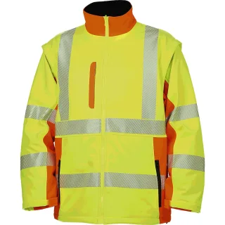 Softshellwarnjacken Winter EN 20471 gelb/orange - 490740GR.M
