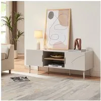 en.casa TV-Schrank »Starvili« mit 2 Türen 120 x 40 x 45 cm Beige