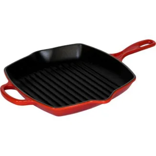 Le Creuset Grillpfanne Gusseisen Quad. Kirschrot 26 cm