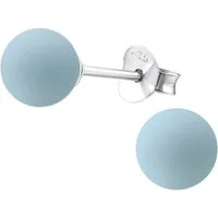 ALEXANDER YORK Paar Ohrstecker PERLE classic 6 mm I himmelblau, 2-tlg., 925 Sterling Silber