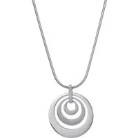 Kingka Kette mit Anhänger Damen Halskette Circles, Kreise aus hochwertigen Edelstahl (2-tlg), Damen Halskette, perfekte Geschenkidee zu Geburtstag, Weihnachten
