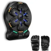 HMS Boxstation Boxmaschine Boxscheibe Intelligentes Boxbrett mit Handschuhen, 9 Trainingsprogramme und 9 Geschwindigkeitsstufen