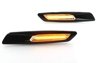2x LED Seitenblinker Blinker in Schwarz Smoke SET für BMW X3 E83 / X1 E84 / 3er E90 E91 E92 E93