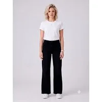 BlauerHafen Schlagjeans Damen Schlagjeans Stretch Baumwollmischung 5 Pocket mit Reißverschluss