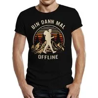 RAHMENLOS® T-Shirt für Wanderer und Bergsteiger - Bin dann mal offline