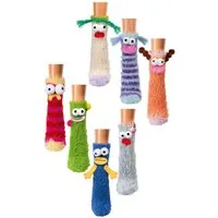 footart Freizeitsocken 2 Paar lustige 3D Monster Socken Freundschaftssocken Korallenvlies