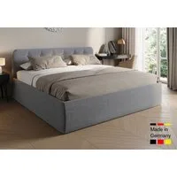 Home Collective Polsterbett Bett mit Stauraum, verstellbarem Lattenrost, viele Größen (Größen: 100x200 120x200 140x200 160x200 180x200 200x200, hochwertiger Strukturstoff, made in Germany), modernes Design mit hochwertigem Strukturstoff 200x200 cm, G