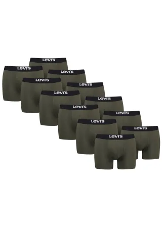 Levi's Solid Herren Boxershorts Unterwäsche aus Bio-Baumwolle im 12er Pack