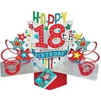 Second Nature Pop Ups Geburtstagskarte Grußkarte PopUp 'Happy 18th Birthday'