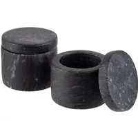 APS Gewürzbehälter Marmordosen für Gewürze, 2er-Set, Ø 6 cm, Höhe 5 cm, 40ml, Marmor, (Set, 2-tlg)